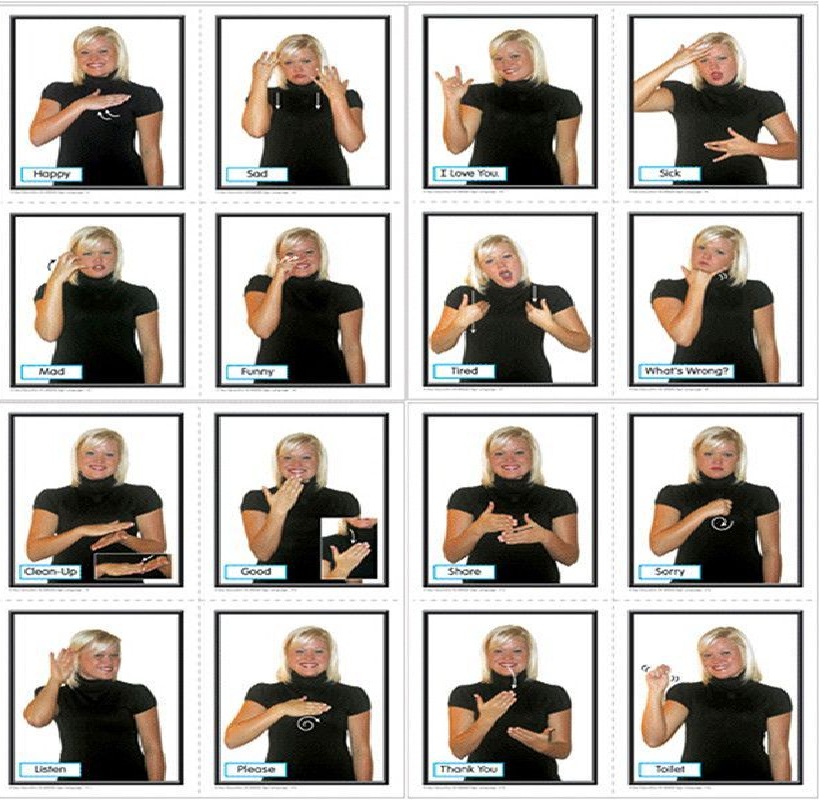 Sign Language in the Early Childhood Classroom Learning Cards Pre K -Gr ...